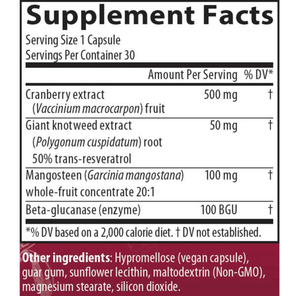 cranverry nutrition facts