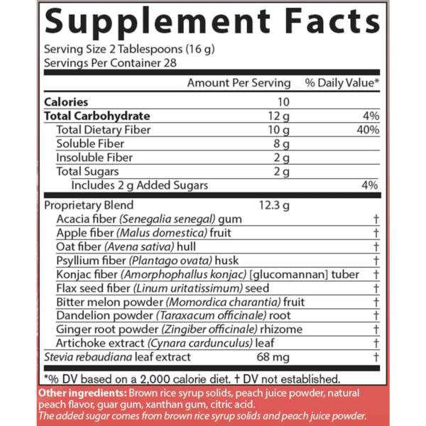 fit n fiber nutrition facts